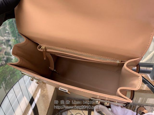 DELVAUX女包 比利時品牌 Tempete手袋 柔軟牛皮 德爾沃女手提包 中號手拎包 Delvaux單肩斜挎包 TP0028奶茶  fcs1236
